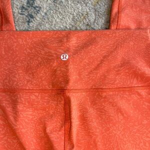 Lululemon Orange Patterned leggings